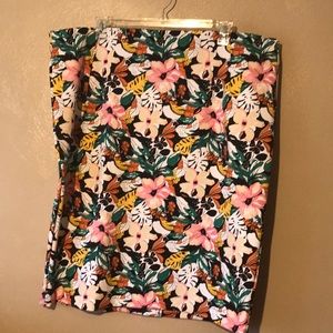 Lane Bryant size 26 flowered stretchy skirt